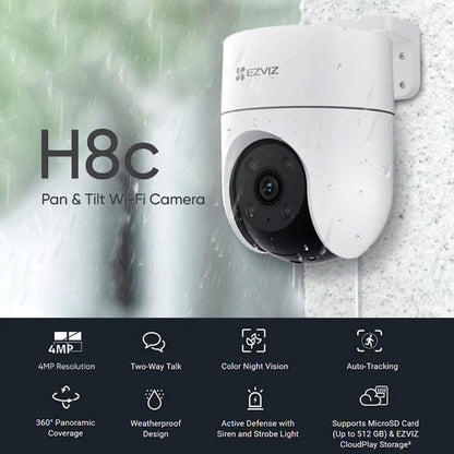 Cámara Ezviz H8C | Resolución 2K 4MP | EXTERIOR IP65 | IA detección